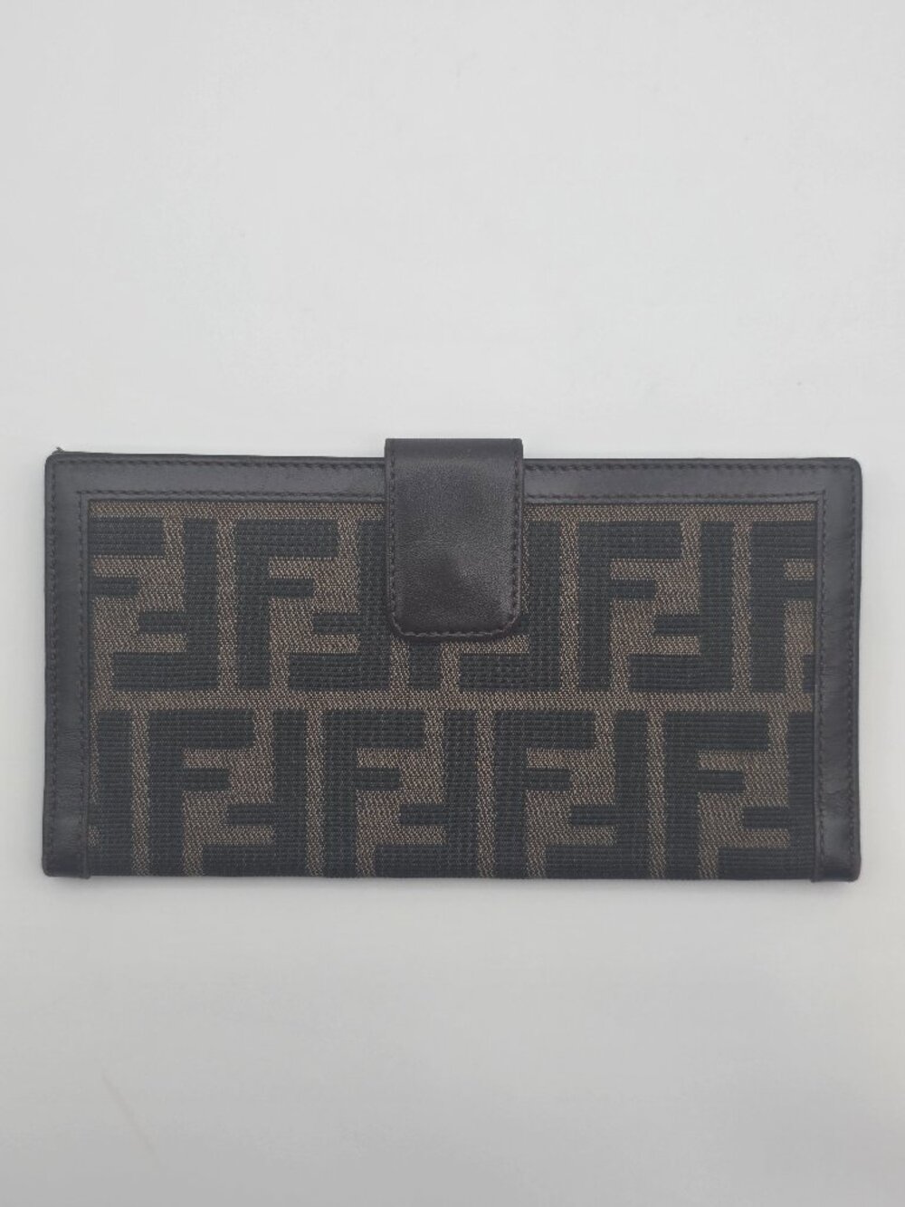 Fendi Zucca Kisslock Long Bifold Wallet with COA